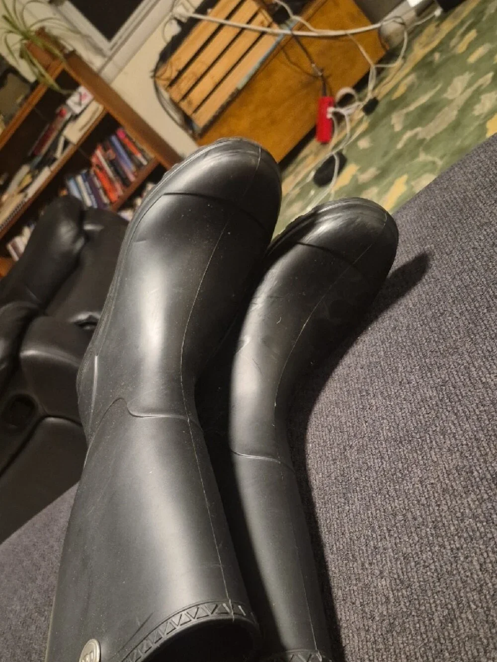 UGG Men's Black Tall Rubber Rain Boots